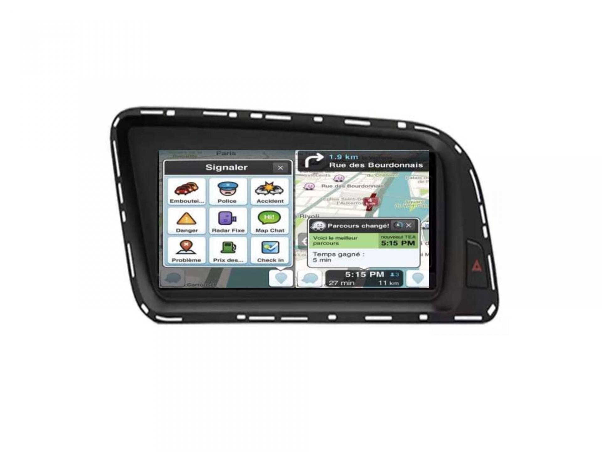 Autoradio tactile GPS Bluetooth Android & Apple Carplay Audi Q5 de 2009 à  2018 + caméra de recul