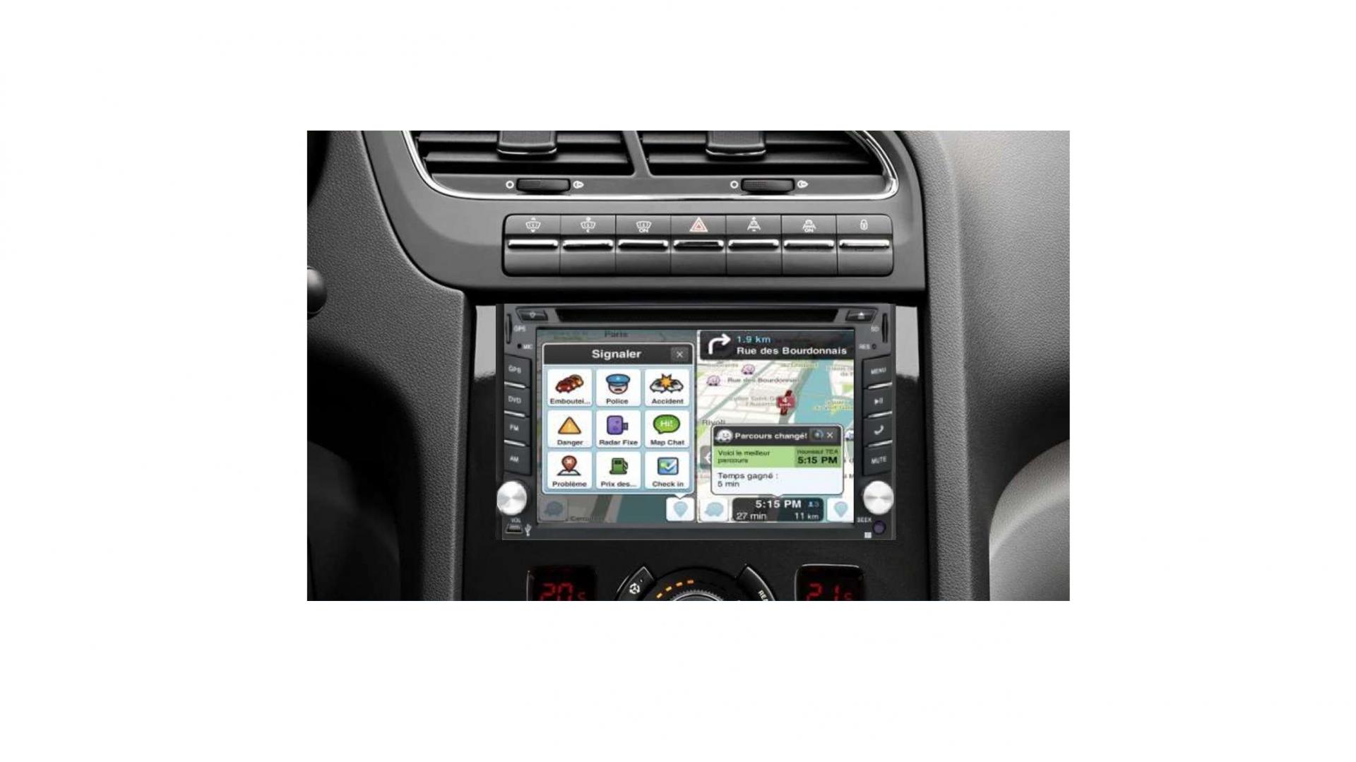 Autoradio tactile GPS Bluetooth Android & Apple Carplay 3008 et 5008 +  camera de recul