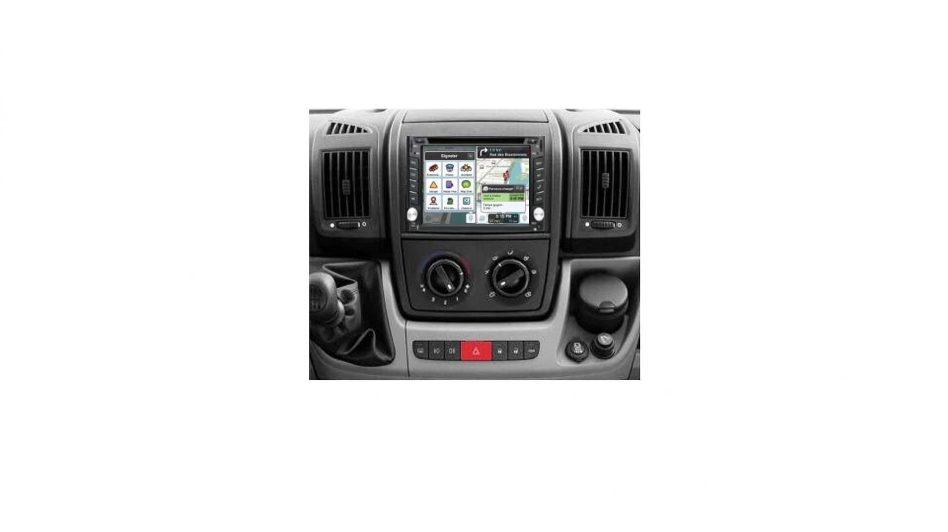 Autoradio tactile GPS Bluetooth Android & Apple Carplay Citroën Jumper  jusqu'à 2011 et camping car de 2007 à 2023 + caméra