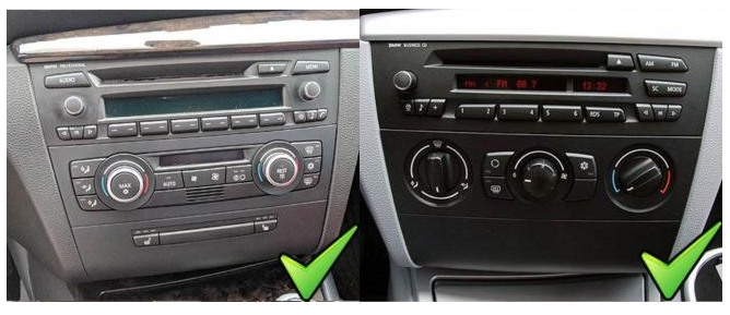 Autoradio tactile GPS Bluetooth Android & Apple Carplay BMW Série 1 E81,  E82, E87, et E88 de 2004 à 2012 + caméra de recul