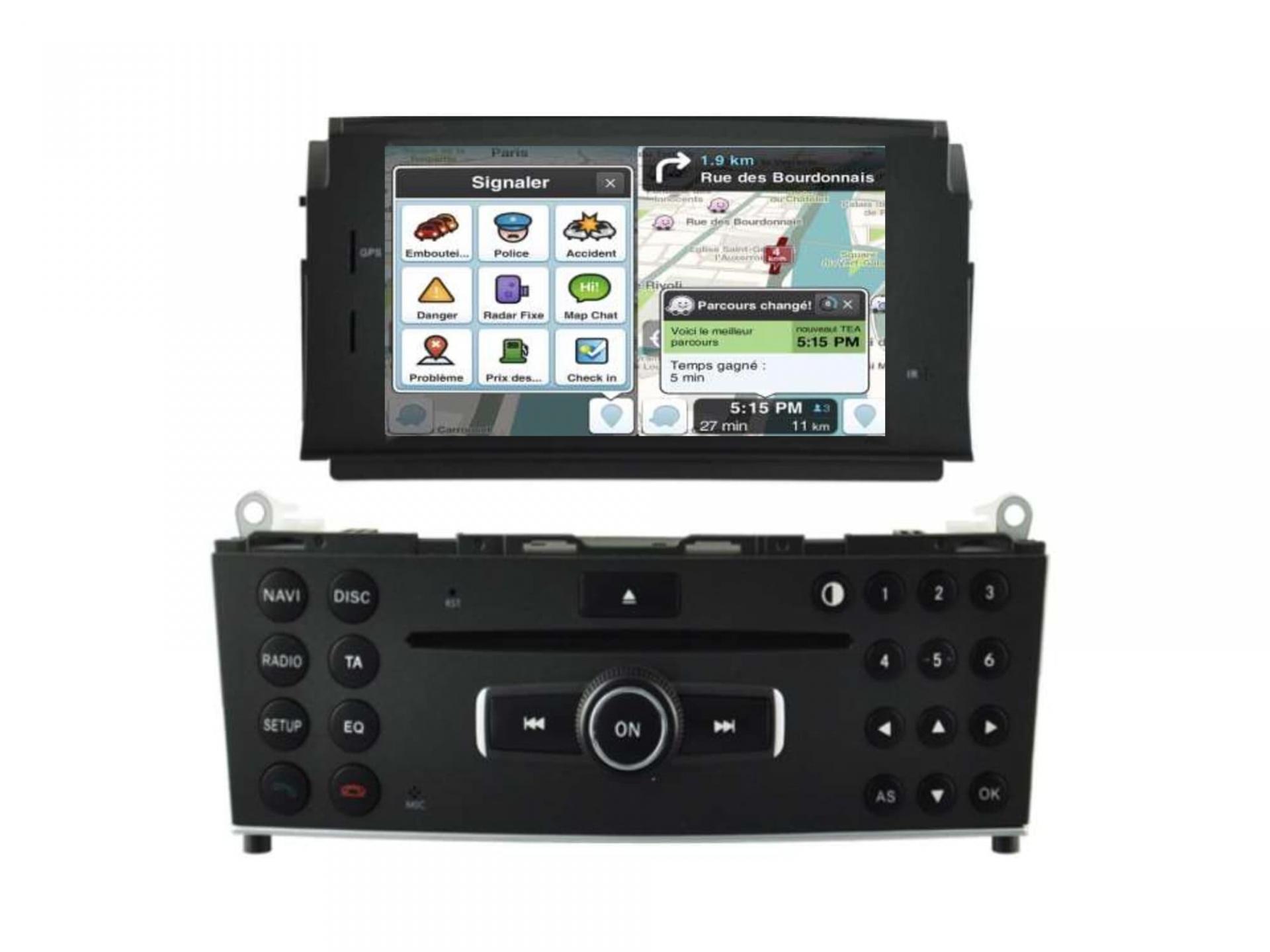 Autoradio tactile GPS Bluetooth Android & Apple Carplay Mercedes